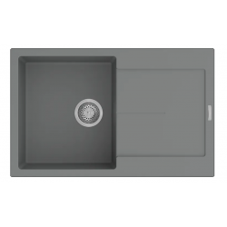 Кухонная гранитная мойка Navio 79x50 Grey Metallic Fabiano